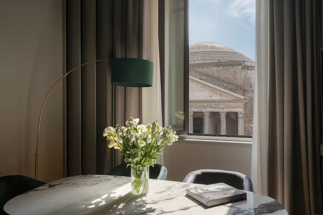 안티코 알베르고 델 솔레 알 판테온-Pantheon View Suite Apartment-13