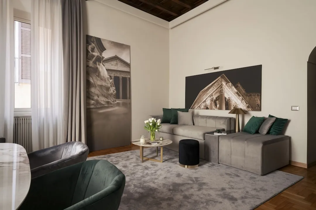 안티코 알베르고 델 솔레 알 판테온-Pantheon View Suite Apartment-8