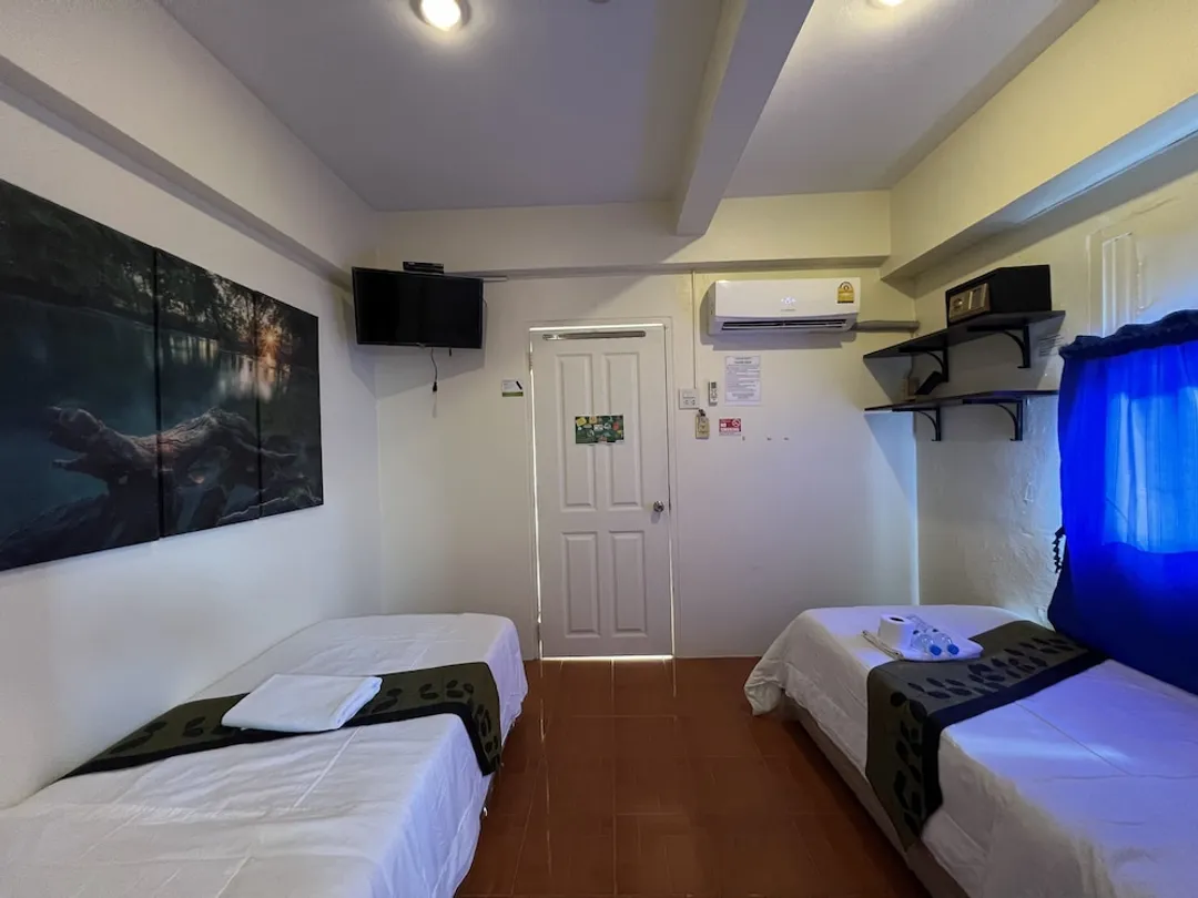 Greenhouse Bangkok Khaosan-标准双床房, 无烟房, 空调-1