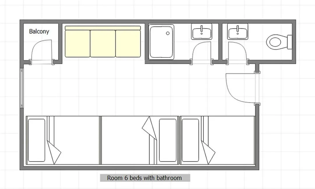 Restiny Hostel-Family Room 6 Beds-15