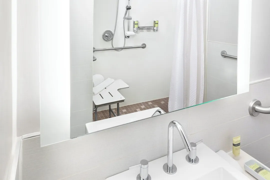纽约时代广场西元素酒店-传统客房, 1 张特大床 (Mobility Accessible, Roll-in Shower)-6