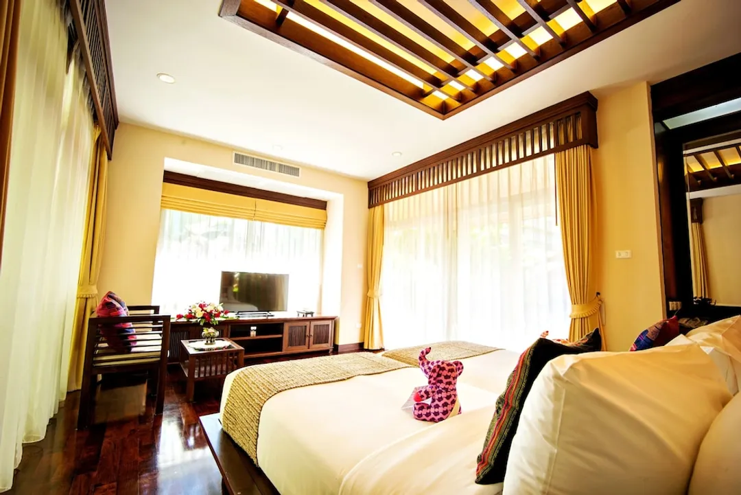 清邁拉威沃溫泉度假村-Garden Villa Twin Beds-3