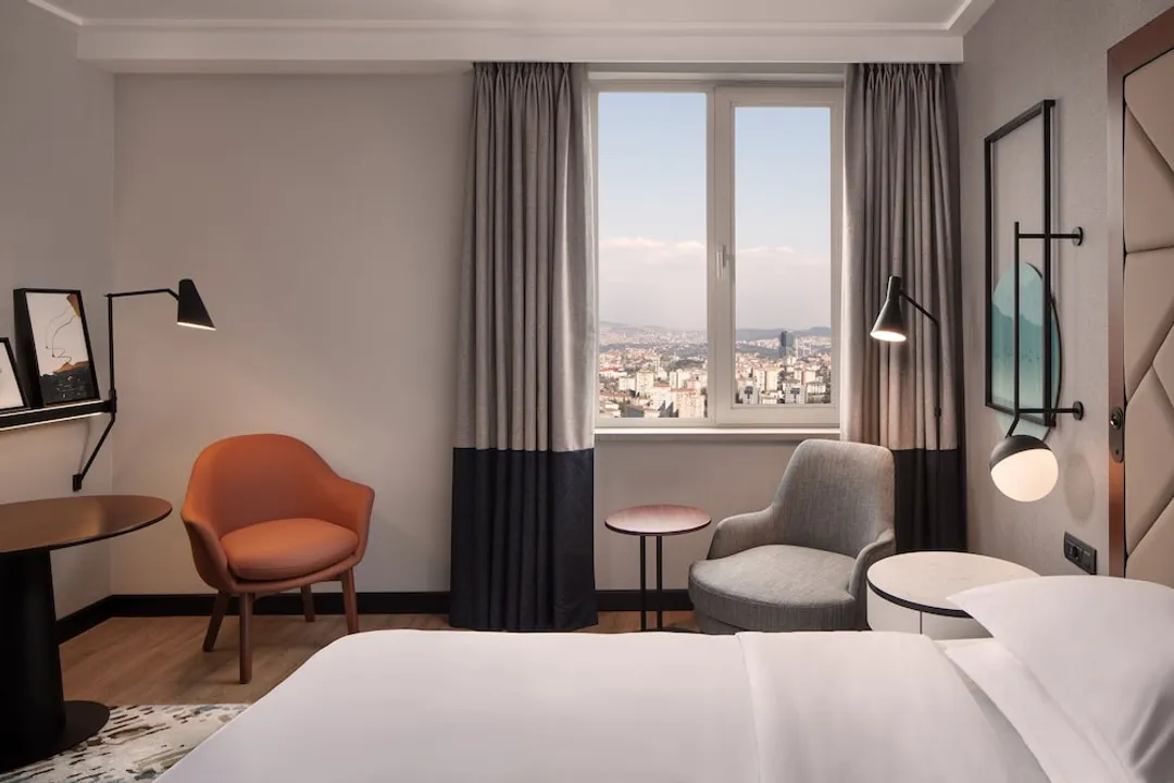 Sheraton Istanbul Levent-全景客房, 1 张特大床, 城市景观-5