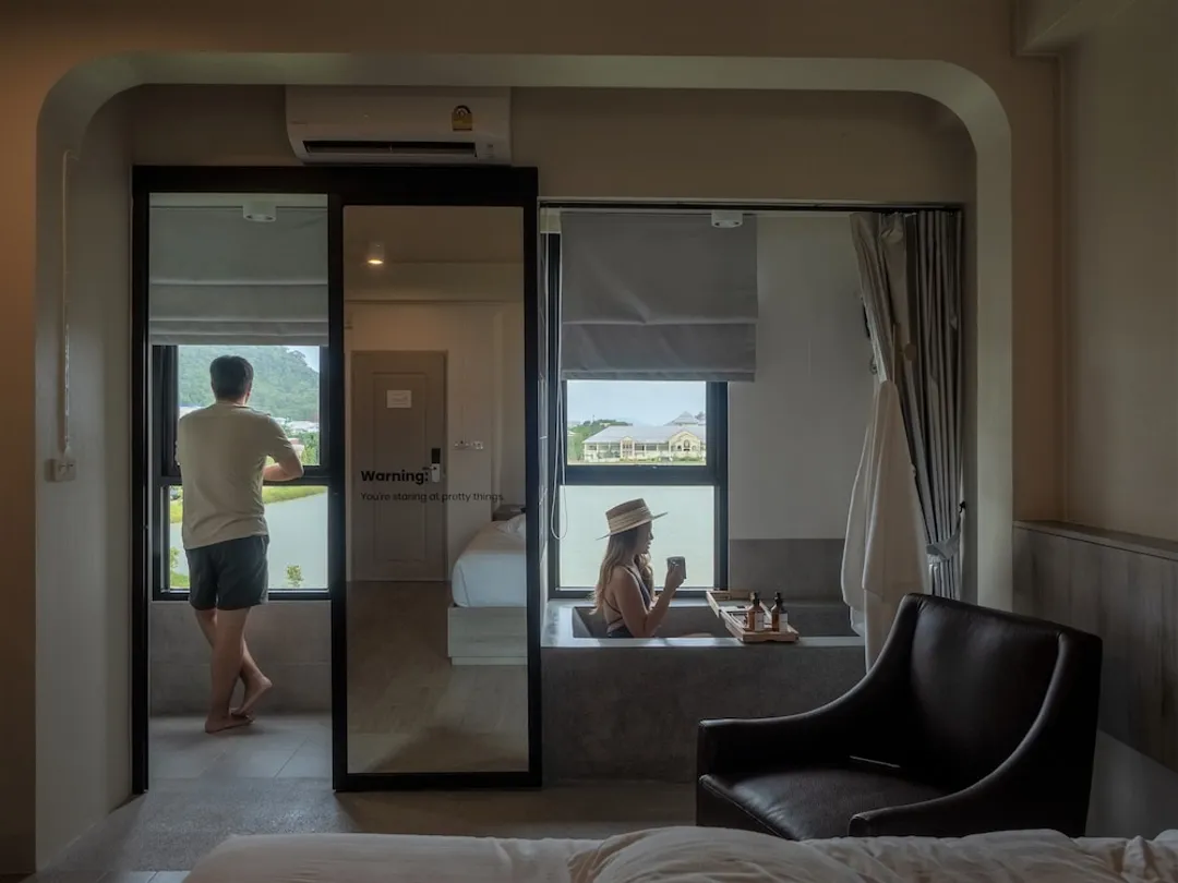 ANGPAO 酒店-Romantic Room, 1 King Bed, Bathtub, Tower, Nature View-11
