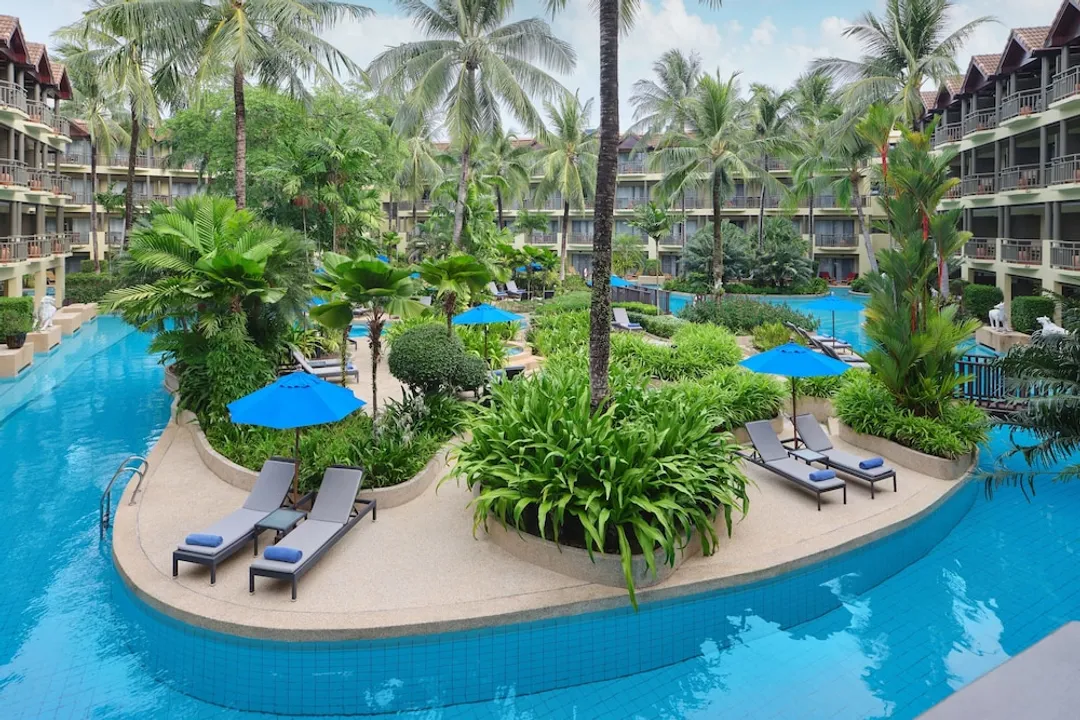 普吉島美林海灘萬豪度假酒店-客房, 2 張單人床, 泳池景觀 (Guest room, 2 Twins, Pool view)-4