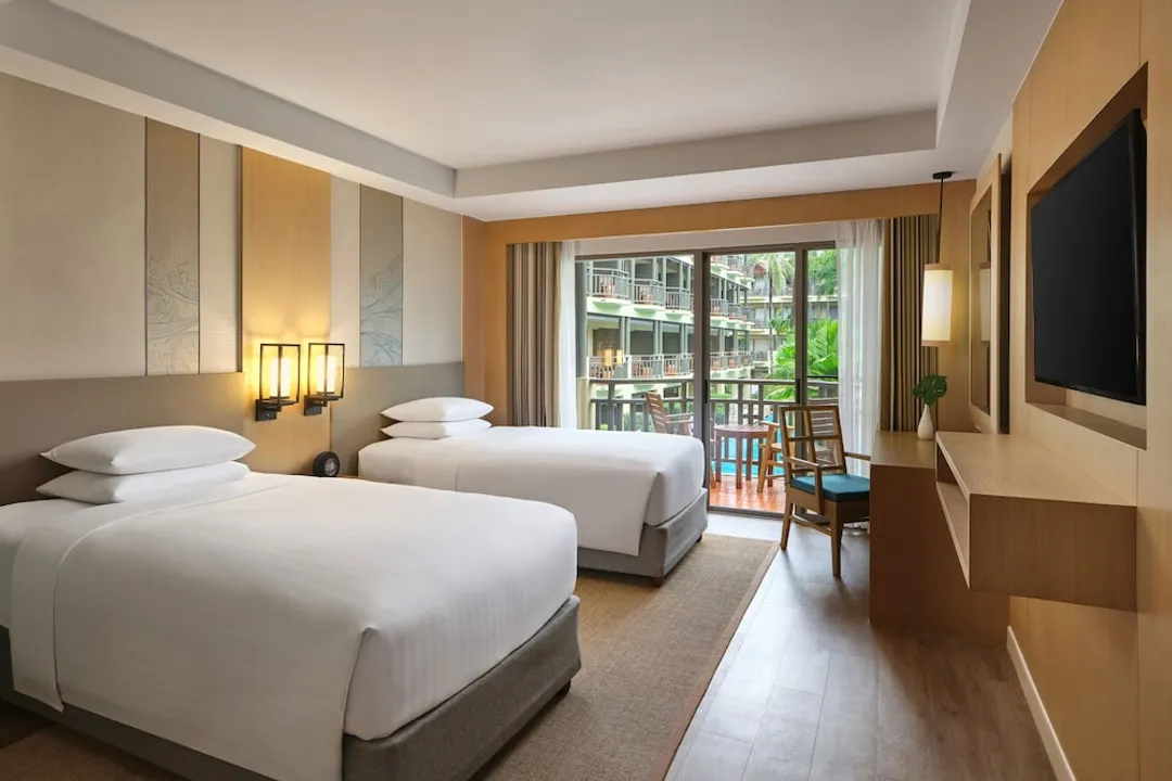普吉島美林海灘萬豪度假酒店-客房, 2 張單人床, 泳池景觀 (Guest room, 2 Twins, Pool view)-1