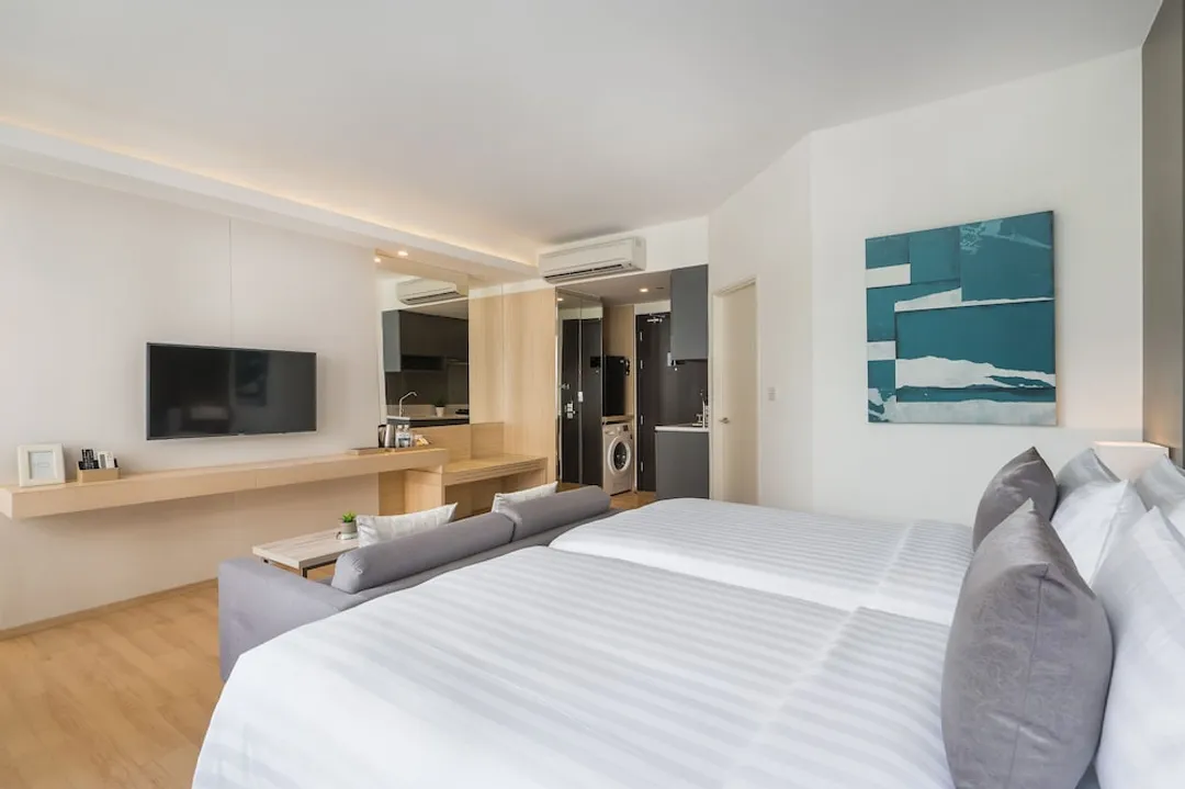 雅頓法義公寓式飯店 - SHA Extra Plus 認證-Deluxe Pool View Room (Twin)-5
