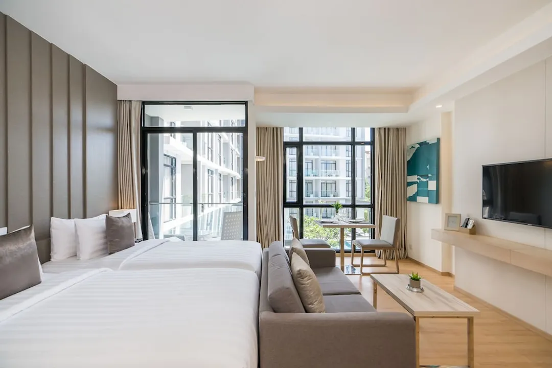 雅頓法義公寓式飯店 - SHA Extra Plus 認證-Deluxe Pool View Room (Twin)-3