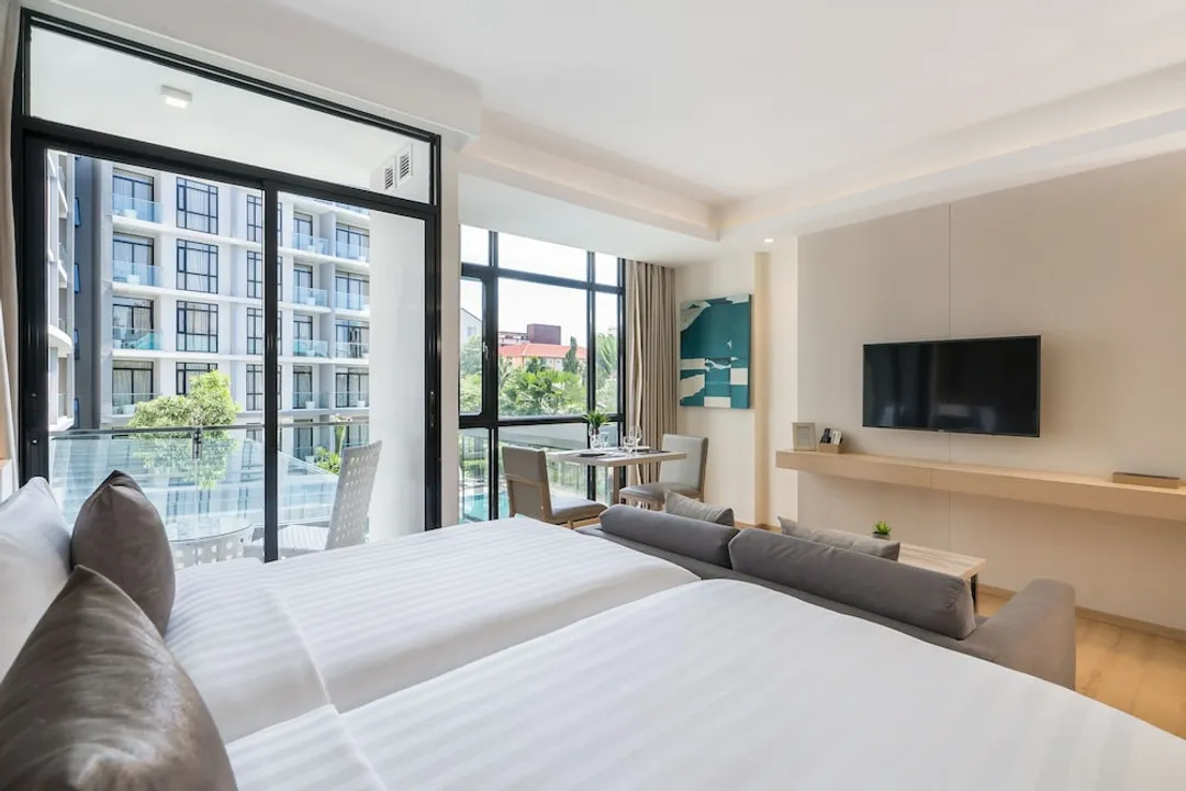 雅頓法義公寓式飯店 - SHA Extra Plus 認證-Deluxe Pool View Room (Twin)-4