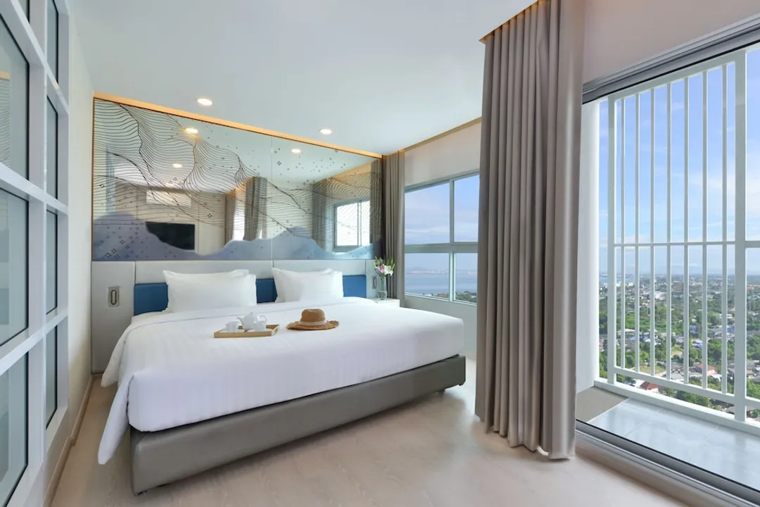 Centre Point Prime Hotel Pattaya-总统客房, 1 张特大床, 城市景观-2