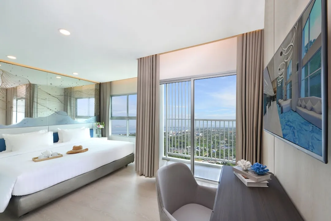 Centre Point Prime Hotel Pattaya-总统客房, 1 张特大床, 城市景观-1