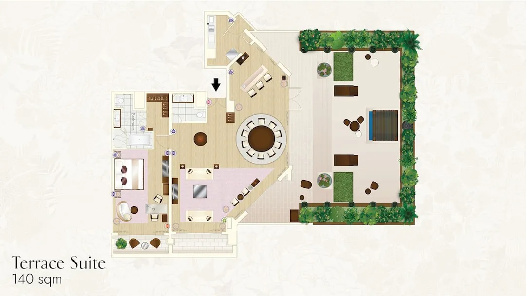 曼谷暹羅凱賓斯基酒店-套房, 露台-13