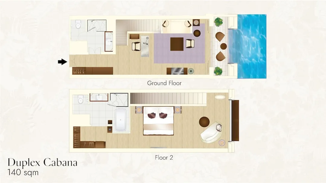 曼谷暹羅凱賓斯基酒店-Duplex Cabana Room with Direct Pool Access ( Executive Lounge Benefit )-7