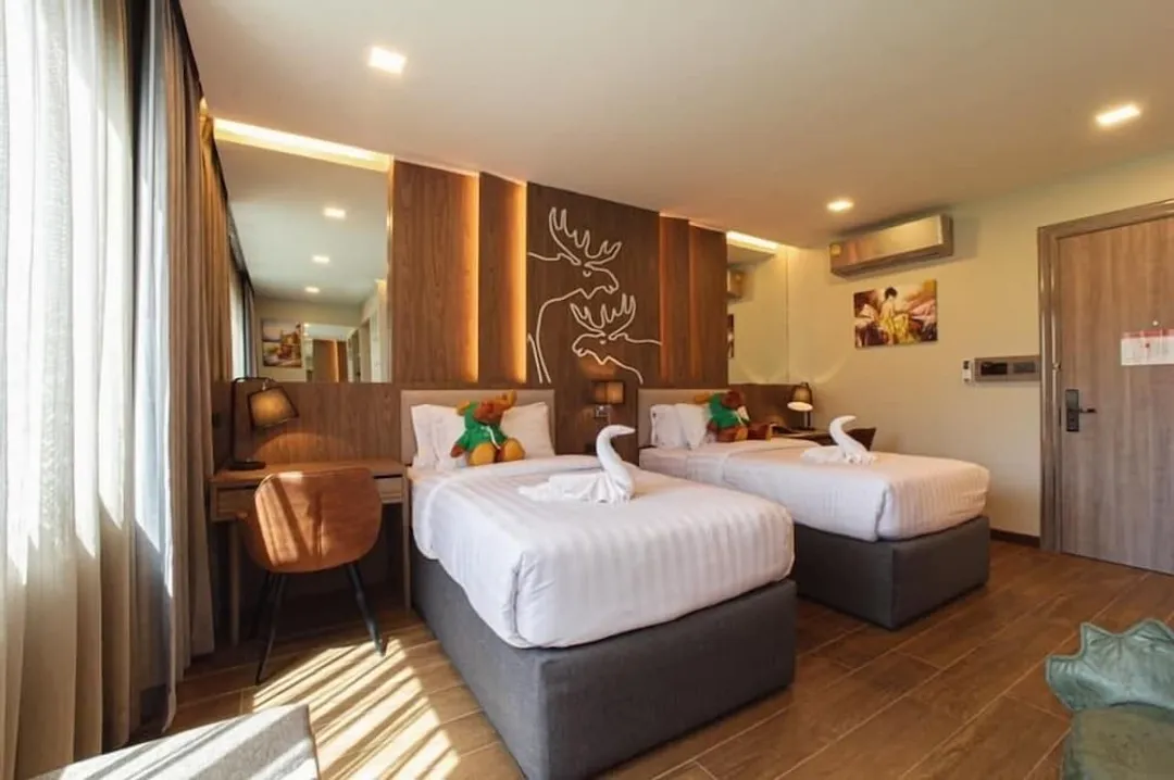 慕斯飯店-Deluxe Twin with Bathtub-1