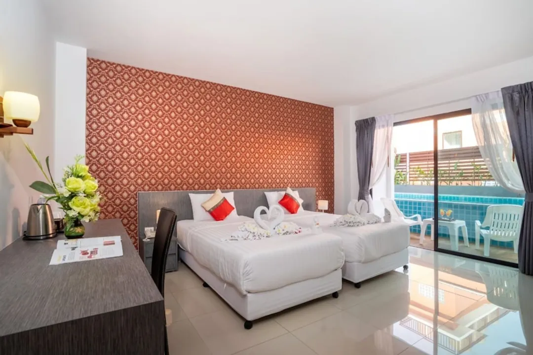 泰晤士河泳池通道度假村 SHA+-Deluxe Twin Room with Pool Access-5