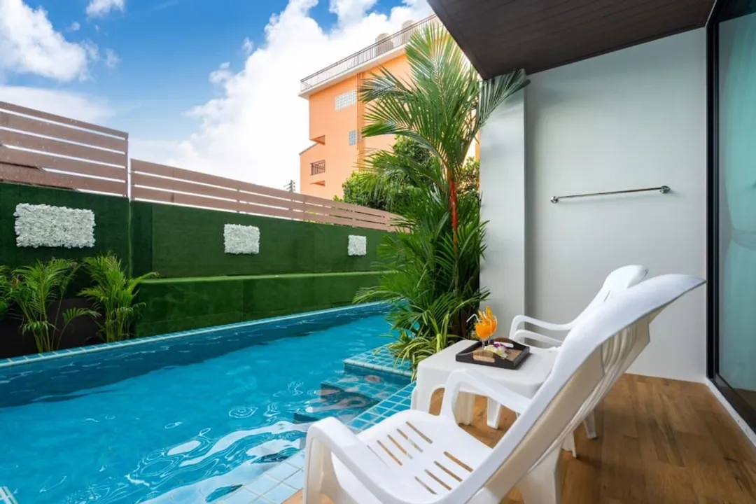 泰晤士河泳池通道度假村 SHA+-Deluxe Twin Room with Pool Access-11