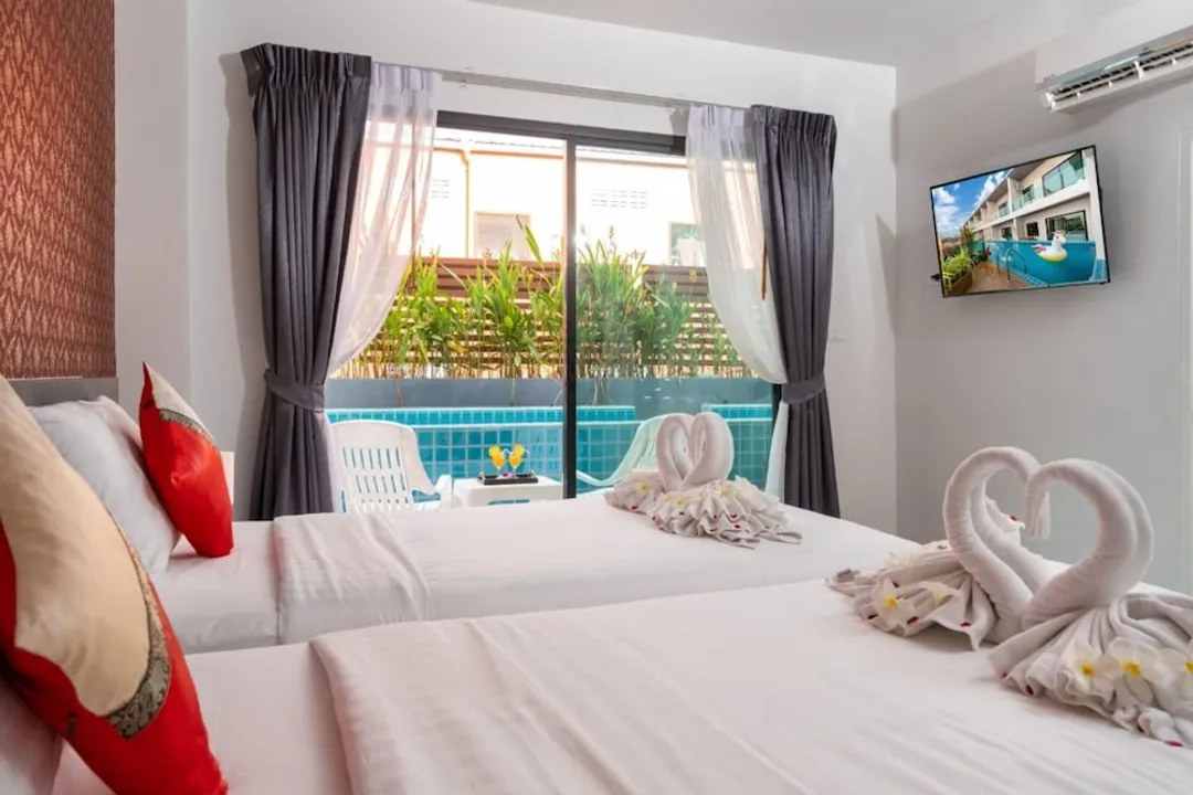 泰晤士河泳池通道度假村 SHA+-Deluxe Twin Room with Pool Access-9