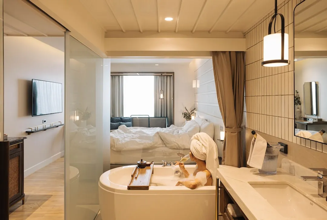 SYN 精品飯店 - SHA Extra Plus 認證-Serene White Double Room (24 Hours Use of Room)-5