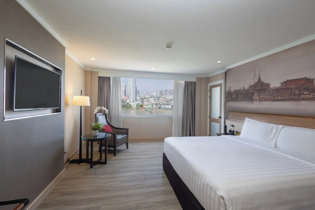 曼谷湄南河畔華美達廣場飯店-套房, 1 張特大雙人床, 河景 (Royal Thai Suite)-6