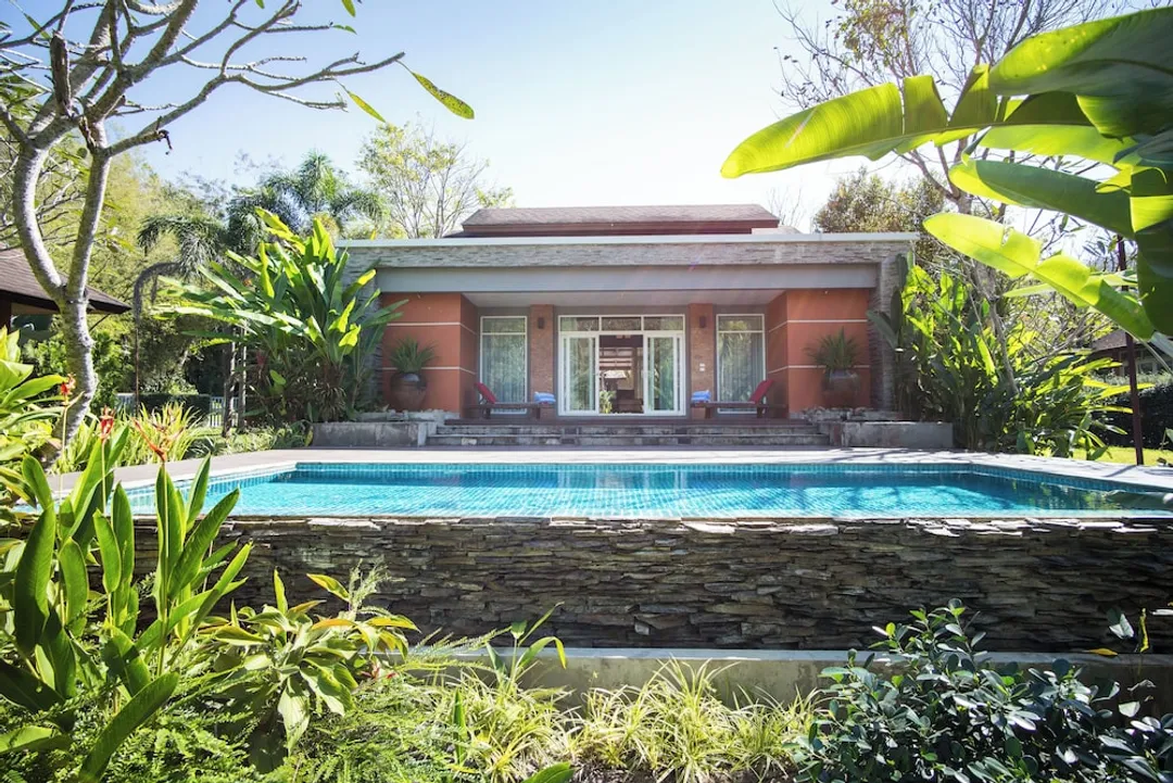 清邁拉威沃溫泉度假村-River View 4 Bedrooms Pool Suite Villa-2