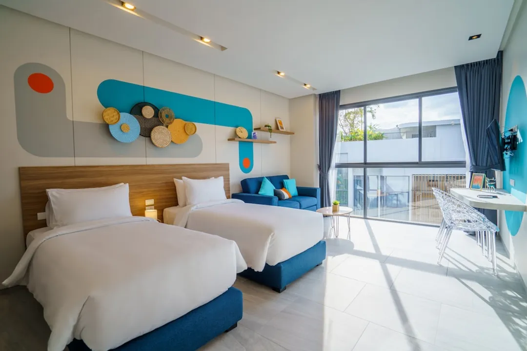 HOMAプーケットタウン-Superior Studio, 2 Twin Beds, Tower + Free Coworking Space-6