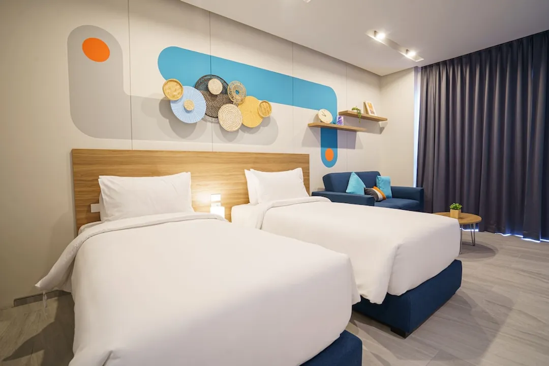 HOMAプーケットタウン-Superior Studio, 2 Twin Beds, Tower + Free Coworking Space-1