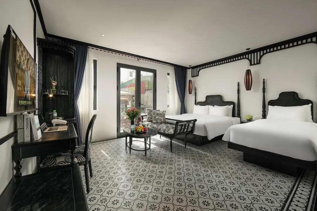 Hanoi Le Chateau Hotel & Spa-家庭客房, 1 間臥室, 陽台, 城市景觀-1
