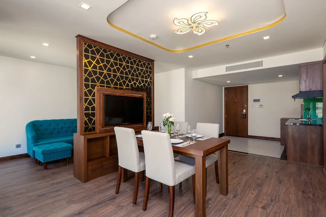 CN 皇宮精品 Spa 飯店-家庭公寓, 1 間臥室, 非吸煙房, 部分海景 (CN)-1