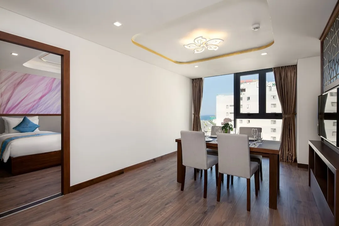 CN 皇宮精品 Spa 飯店-家庭公寓, 1 間臥室, 非吸煙房, 部分海景 (CN)-7