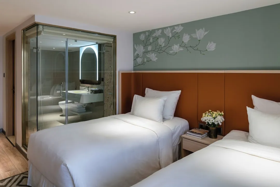 河內花園 Spa 飯店-Cozy Le Jardin Classic Twin Room-1