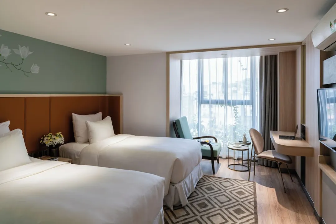 河內花園 Spa 飯店-Cozy Le Jardin Classic Twin Room-5