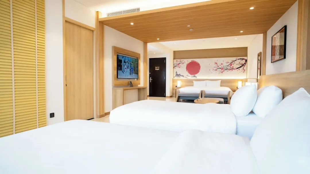 峴港 - 三日月日式渡假村及水療中心-家庭客房, 海景 (Premium Onsen & Water Park Inclusive)-4