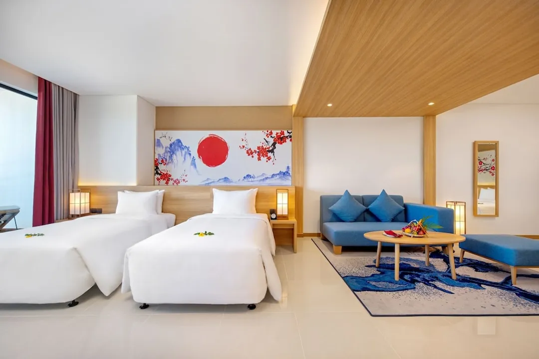 峴港 - 三日月日式渡假村及水療中心-家庭客房, 海景 (Premium Onsen & Water Park Inclusive)-6