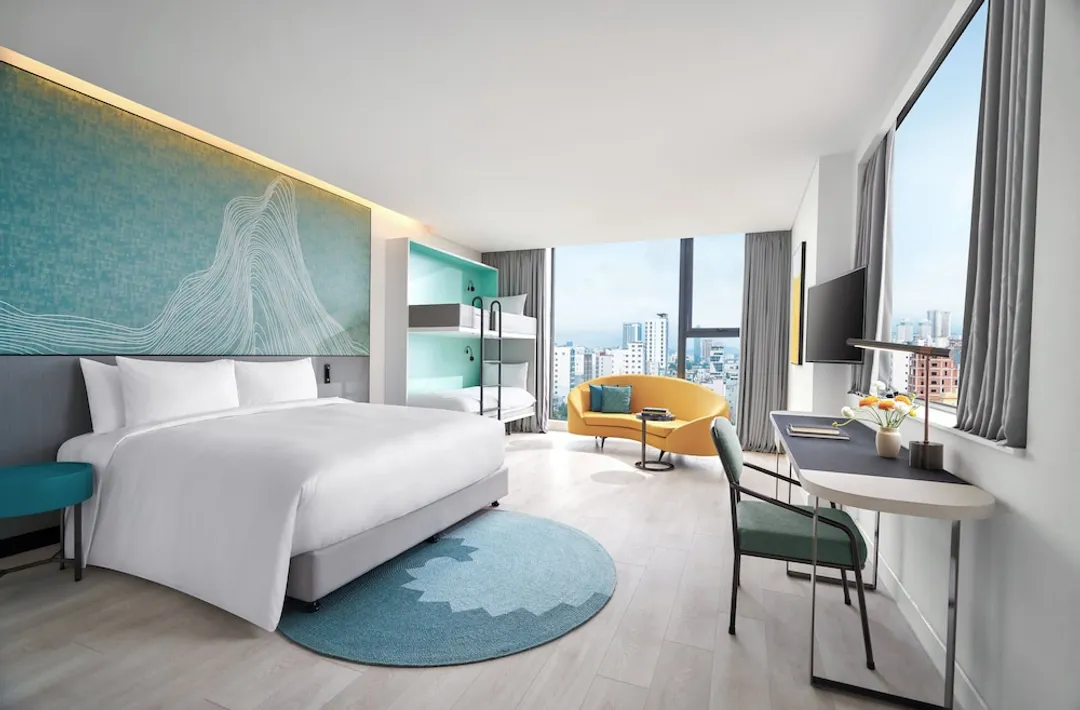 voco Ma Belle Danang, an IHG Hotel-家庭客房, 多張床, 城市景觀-3