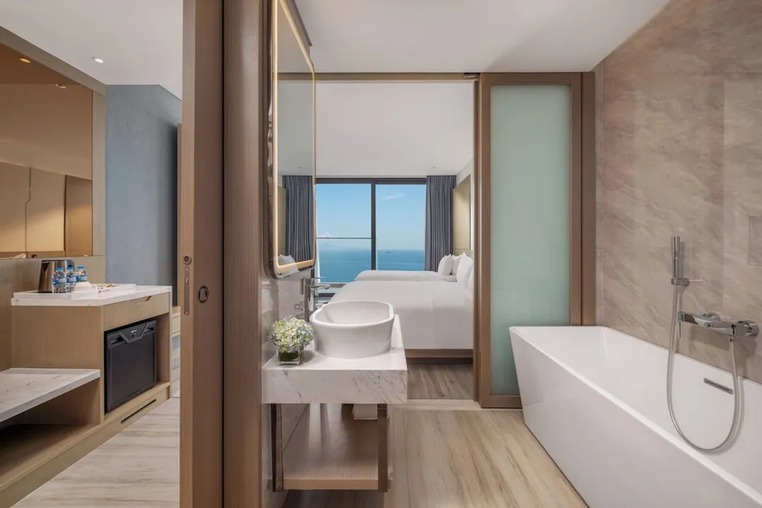 Awaken Danang Hotel-Premier Triple Partial Sea View with Balcony-7