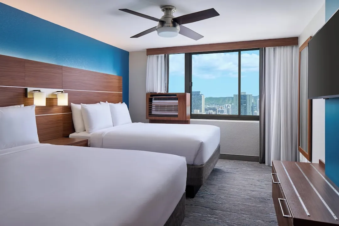 홀리데이 인 익스프레스 와이키키 바이 IHG-스탠다드룸, 더블침대 2개 (Waikiki View)-6