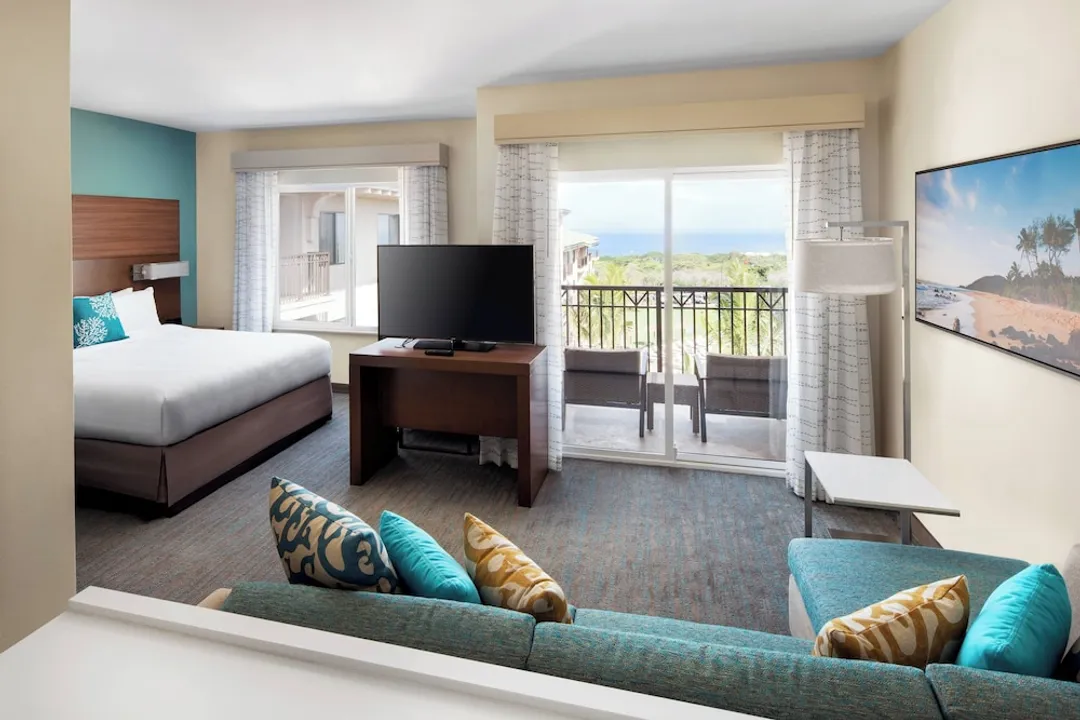 Residence Inn by Marriott Maui Wailea-Studio, 1 King Bed with Sofa bed, Kitchen (Balcony)-1