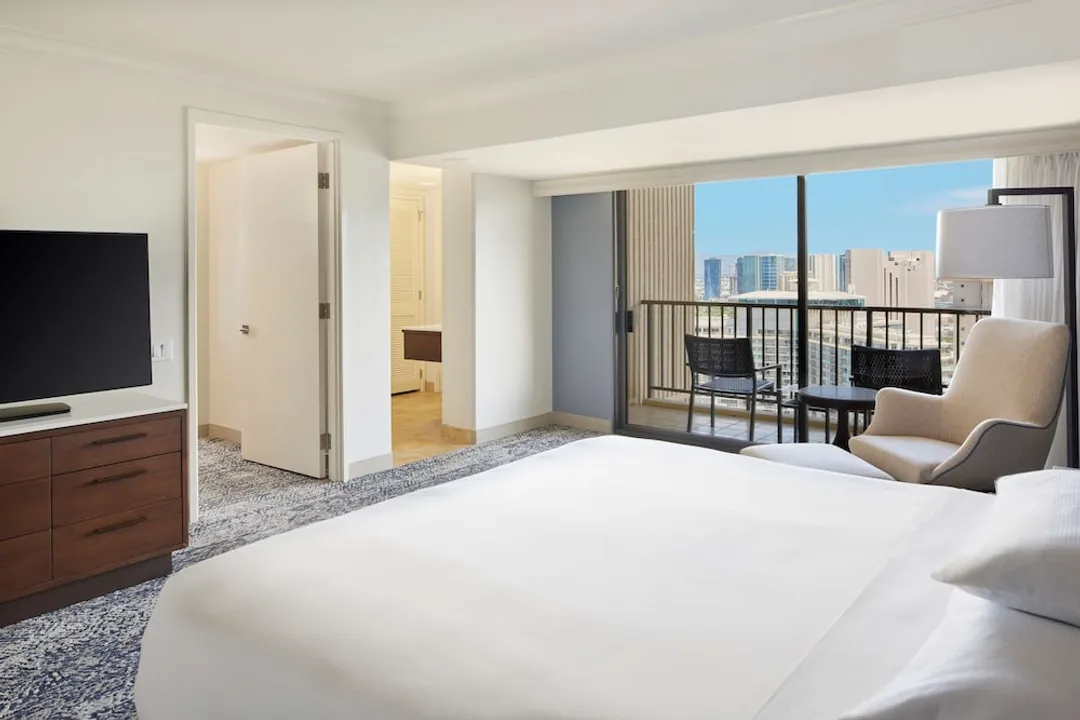 夏威夷威基基海灘希爾頓度假村-套房, 1 間臥室, 海景, 邊間 (1 King Bed, Tapa Collection Renovated)-1