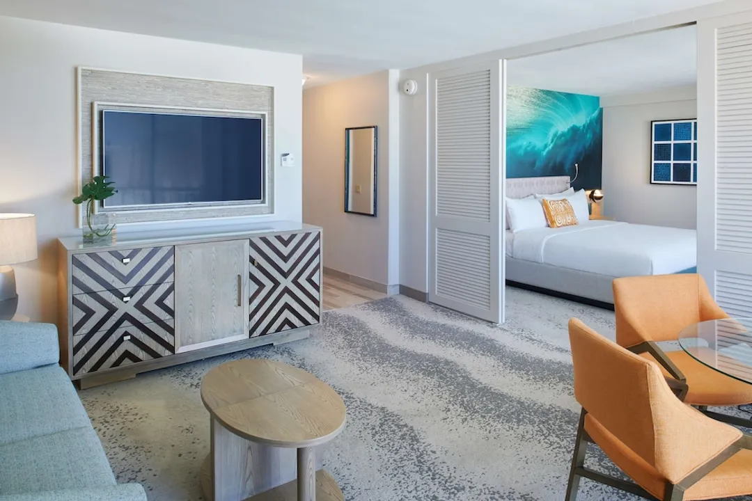 奧瑞格威基基海灘尋寶者飯店-套房, 1 張特大雙人床, 海景 (1 King Bed)-2