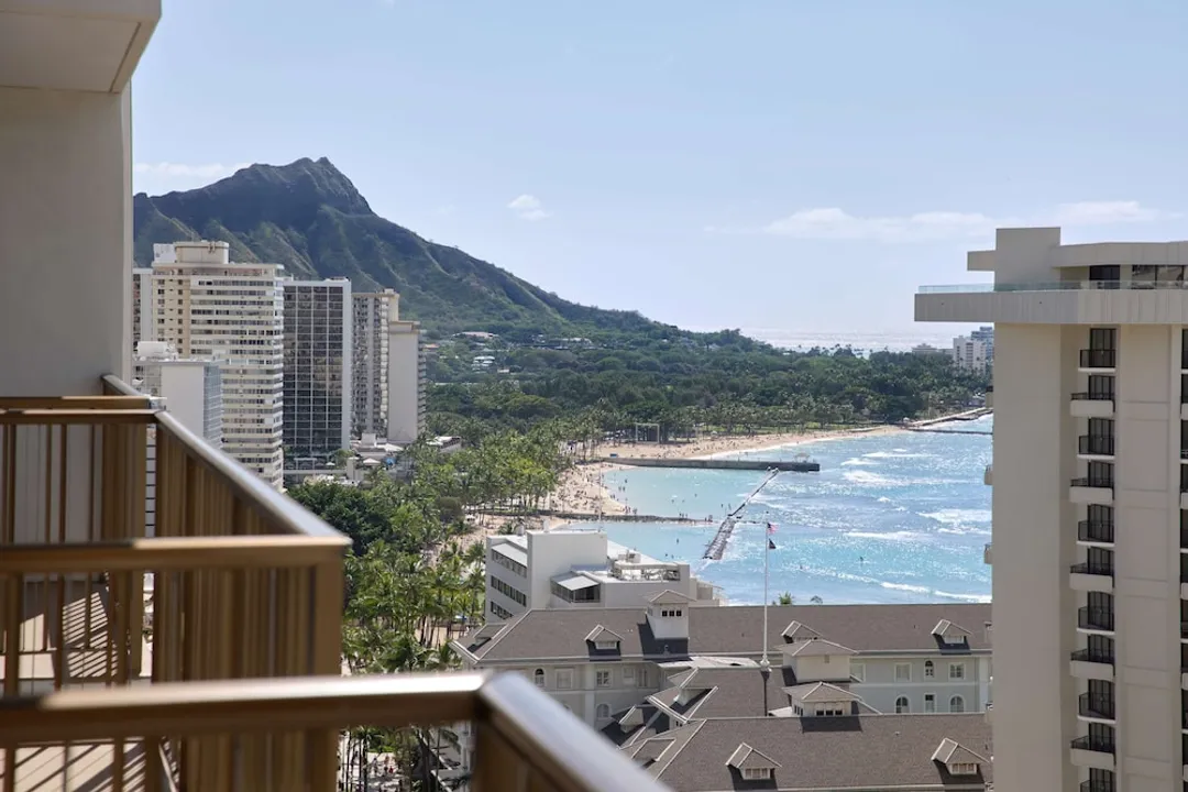 奧瑞格威基基海灘尋寶者飯店-客房, 1 張特大雙人床, 海景 (Diamond Head Room)-9