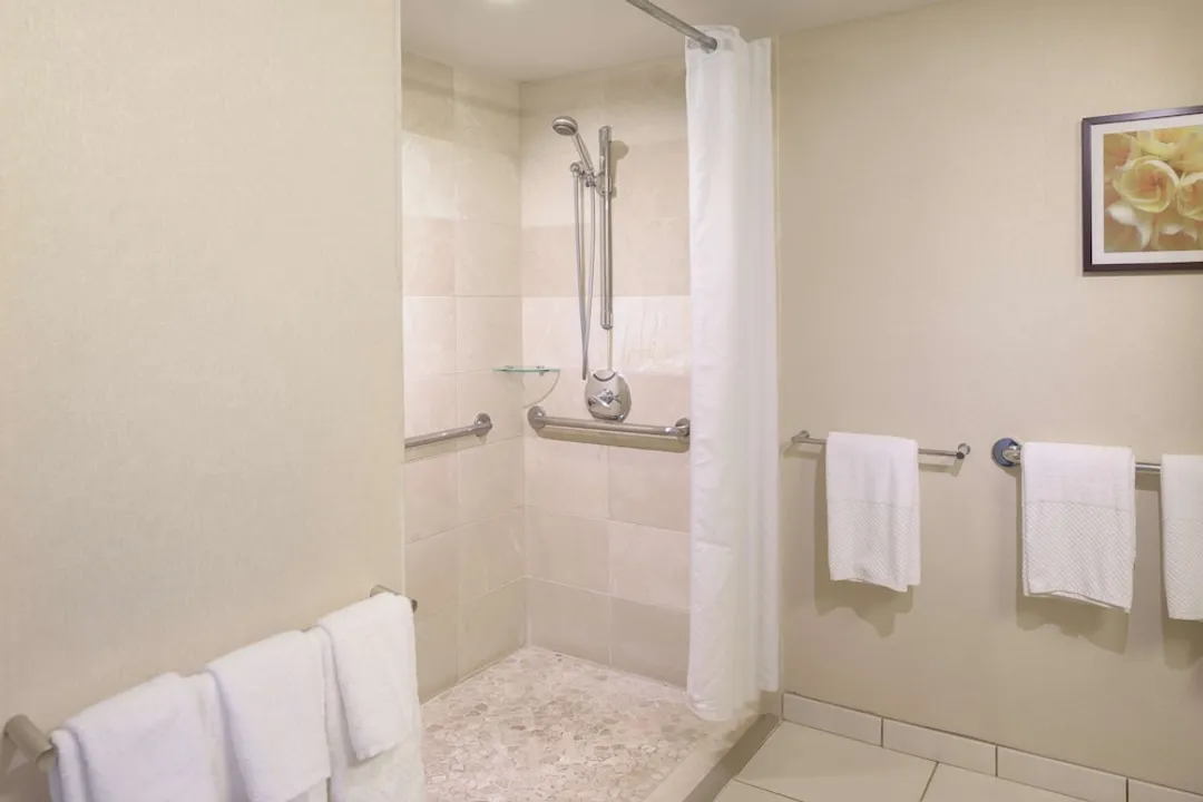 希爾頓威基基庫希歐王子飯店-客房, 1 張特大雙人床, 城市景觀 (Roll-in Shower)-4