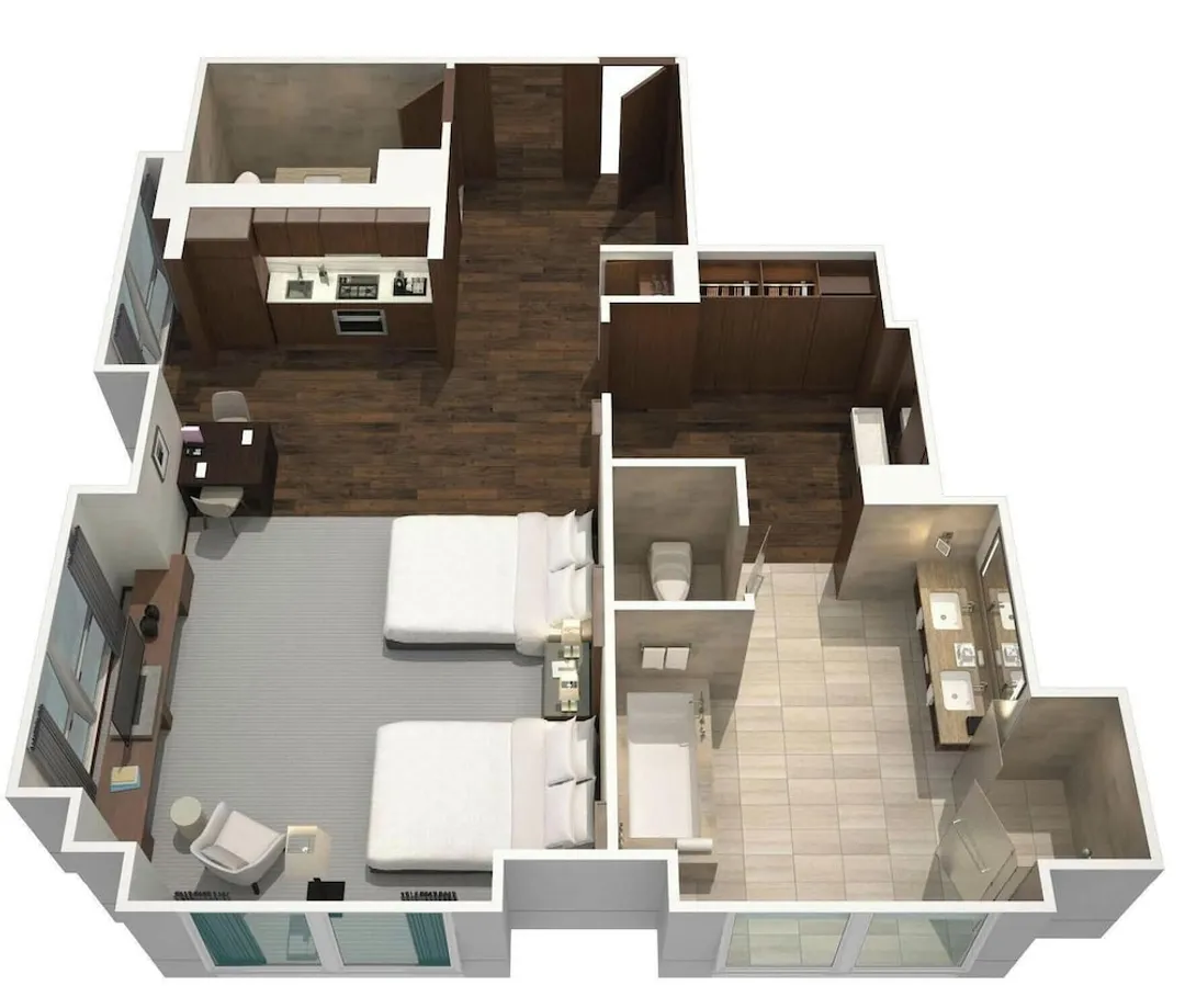 朗廷紐約第五大道酒店-Family Double Double with Kitchen - Accessible-6