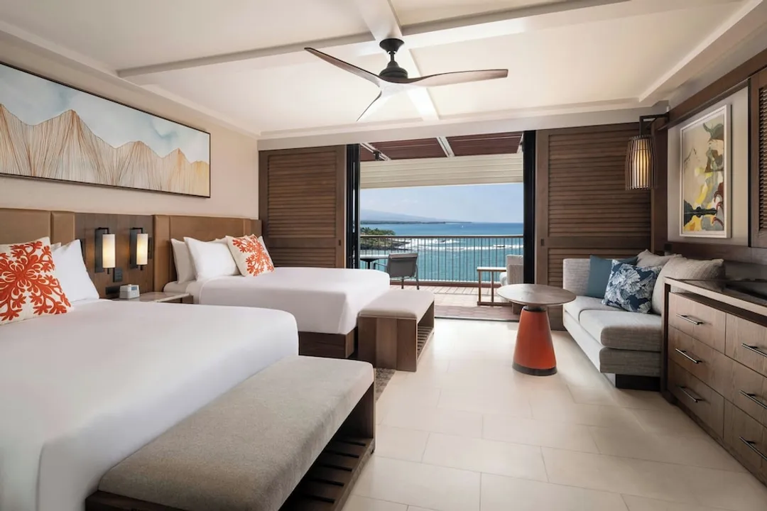 Mauna Kea Beach Hotel, Autograph Collection-Room, 2 Double Beds, Oceanfront (Tower, Newly Renovated)-1