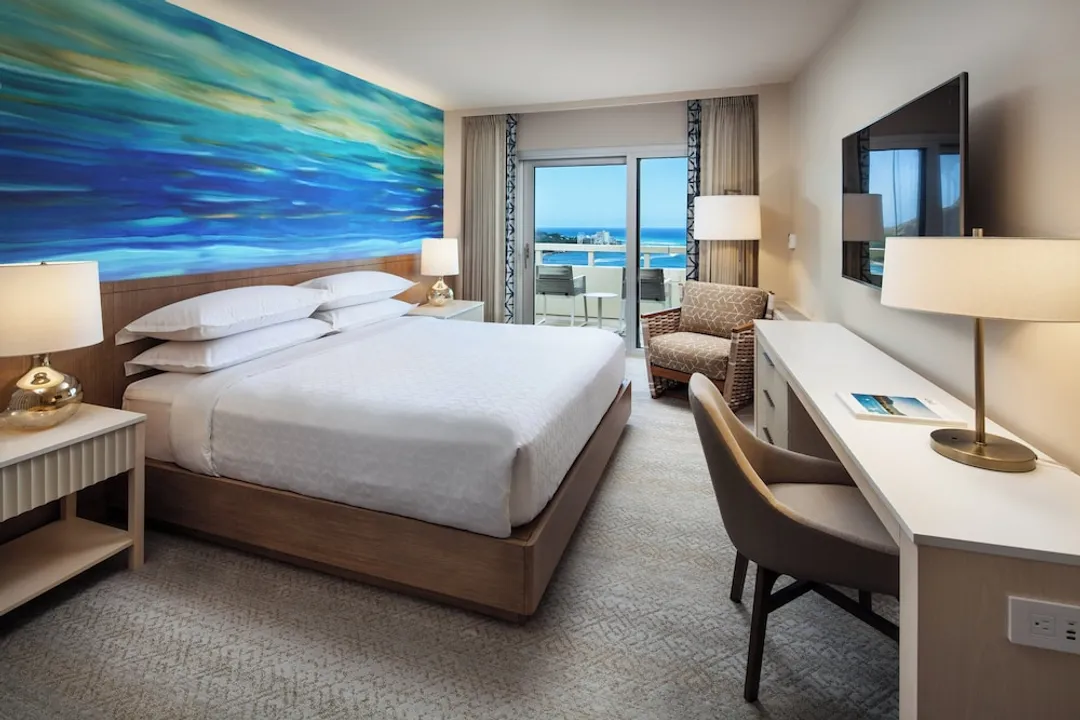 威基基喜來登海灘度假村-客房, 1 張特大雙人床, 海濱 (Floor 10 to 19)-10